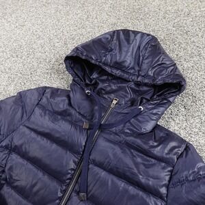 Andrew Marc Jacket Womens XS Blue Hooded Lightweight Down Puffer Coat Packable